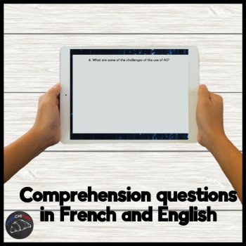 STEM in French reading Comprehension activity AI Artificial Intelligence, image 3