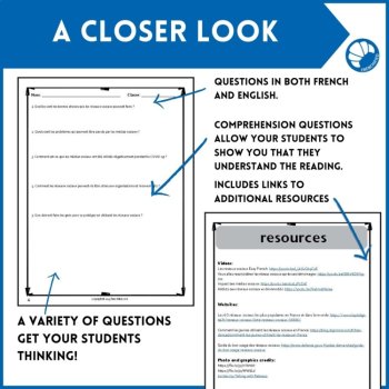 French reading comprehension activity in three levels - Social media, image 4