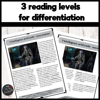 Reading in French comprehension activity Artificial intelligence STEM, image 2