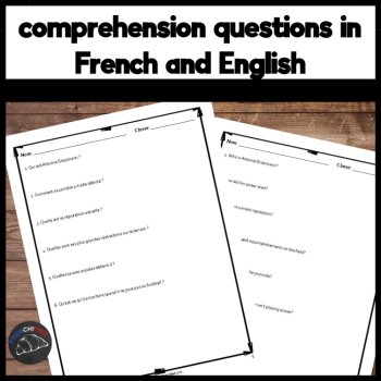 French Reading Comprehension Activity | Antoine Griezmann Soccer Biography, image 3