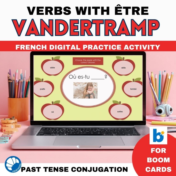 Vandertramp Boom Cards | Passé Composé with Être Practice