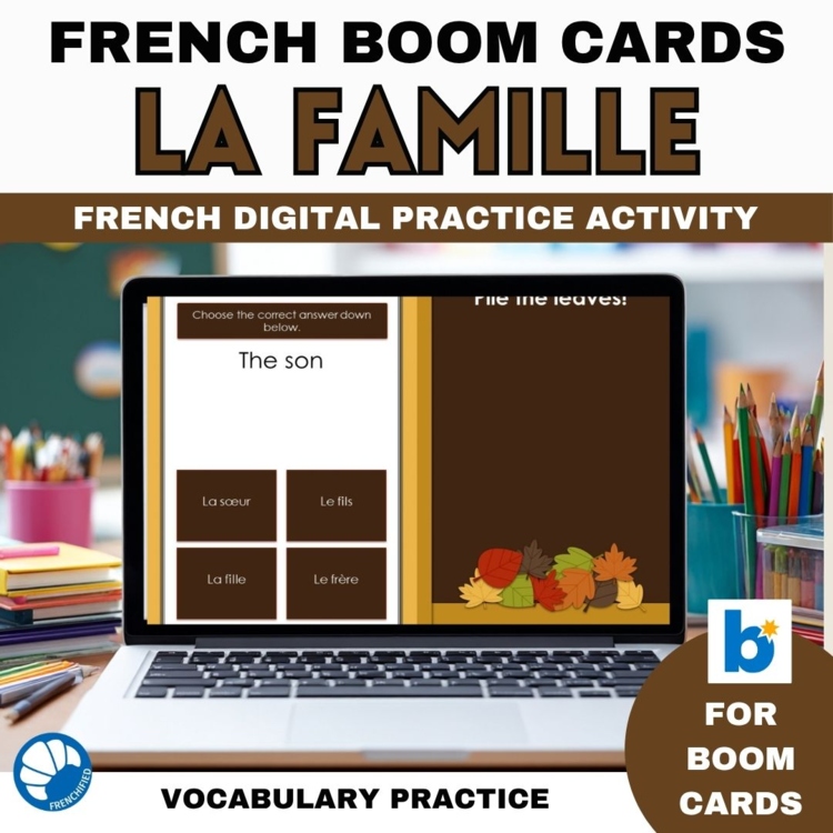 Boom Cards La Famille | French Family Vocabulary Game