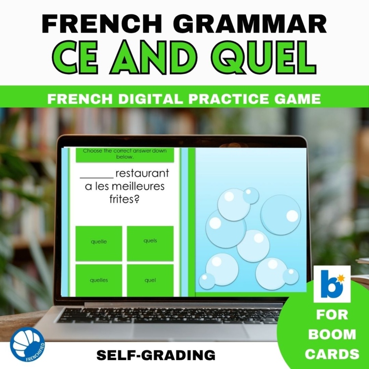 Quel and Ce | French Grammar Boom Cards Practice