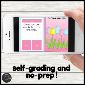 Boom cards pronouns French relative pronouns qui or que digital practice, image 2
