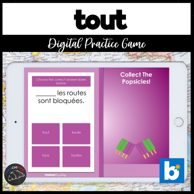 French Tout Toute Tous Toutes Practice | Boom Cards Grammar Game