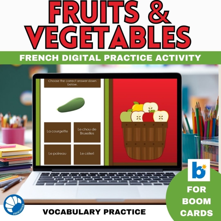 Fruits et Légumes French Boom Cards: Vocabulary Task Cards