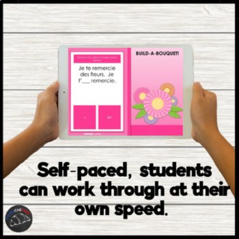 Intermediate French grammar digital game pronouns y and en French Boom Cards, image 3