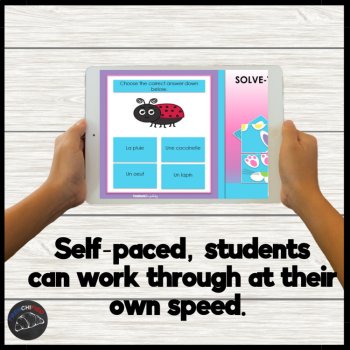 FREE French Easter vocabulary digital practice game self-grading for Boom™ Cards, image 4