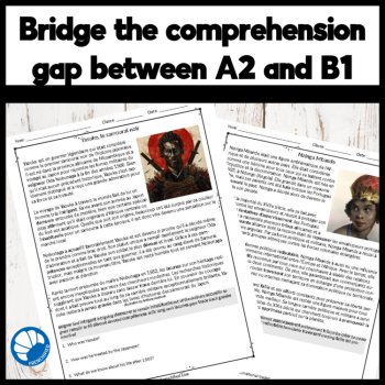 Short French reading comprehension passages bundle 50 readings A2 to B1, image 2