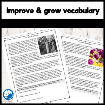 Short French reading comprehension passages bundle 50 readings A2 to B1, image 4