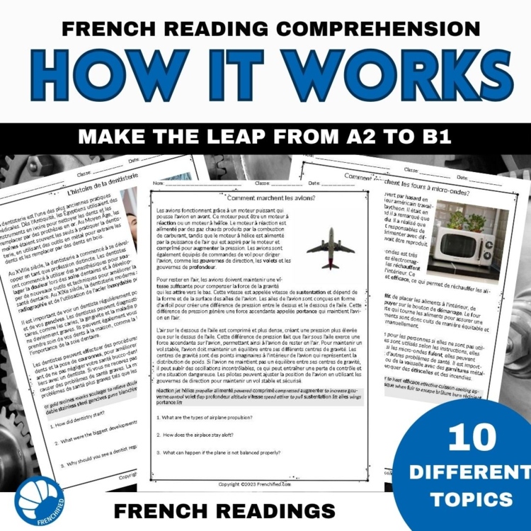 Short French reading comprehension passages & questions - How it works