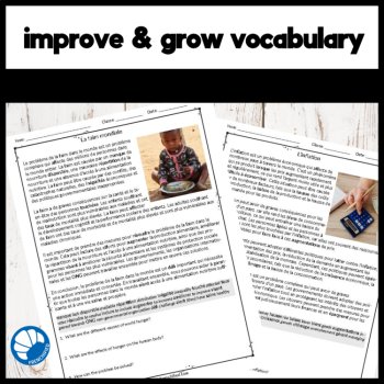 Intermediate French Reading Comprehension | Global Problems Passages, image 4