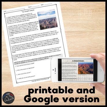 French reading comprehension passages with questions Incredible places, image 2