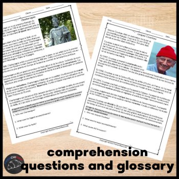 Intermediate Low French Biographies | Reading Comprehension Worksheets, image 3