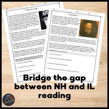 Intermediate Low French Biographies | Reading Comprehension Worksheets, image 4