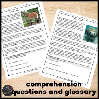 Les Animaux Reading Comprehension: 10 A2 French Animal Passages, image 3