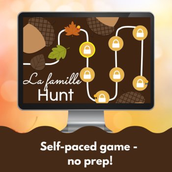 French Family  La famille digital practice activity vocabulary game, image 3