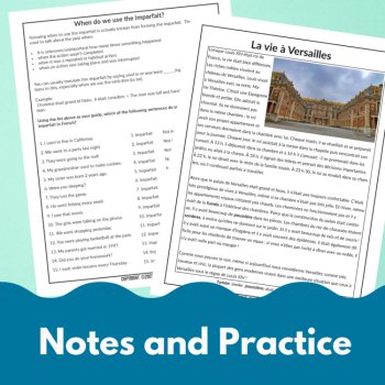 French past tense Imparfait activity bundle French grammar lesson and activities, image 3