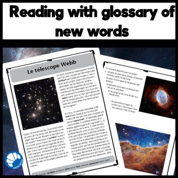 French reading comprehension activity and questions Webb telescope, image 2