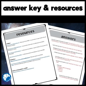 French reading comprehension activity and questions Webb telescope, image 4