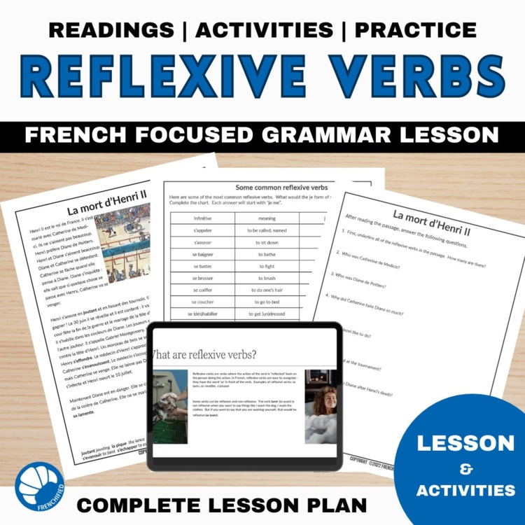 French Reflexive Verbs | Grammar Lesson, Readings & Worksheets