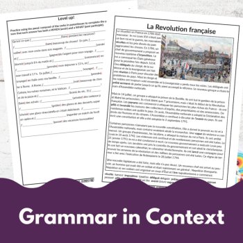 Passé Composé with Avoir Lesson, Worksheets, Reading & PowerPoint, image 4