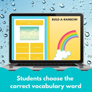French weather activities vocabulary game digital practice game, image 2
