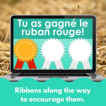 Farm animals les animaux de la ferme French digital vocabulary game NO PREP, image 4