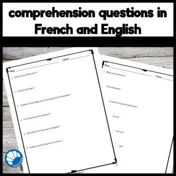 2026 Eurovision French Reading Comprehension Activities with 3 Difficulty Levels, image 3