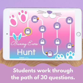 FREE French Easter vocabulary digital practice game self-grading no-prep, image 2