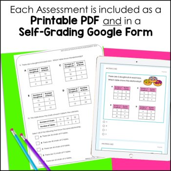 3rd Grade Multiplication Division TEKS Tests Set 2 -Digital Google Forms & Print, image 2