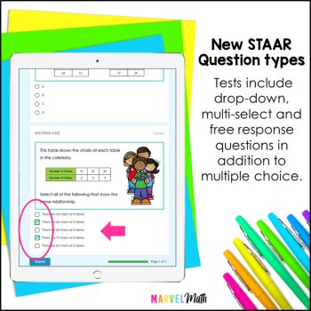 3rd Grade Multiplication Division TEKS Tests Set 2 -Digital Google Forms & Print, image 3