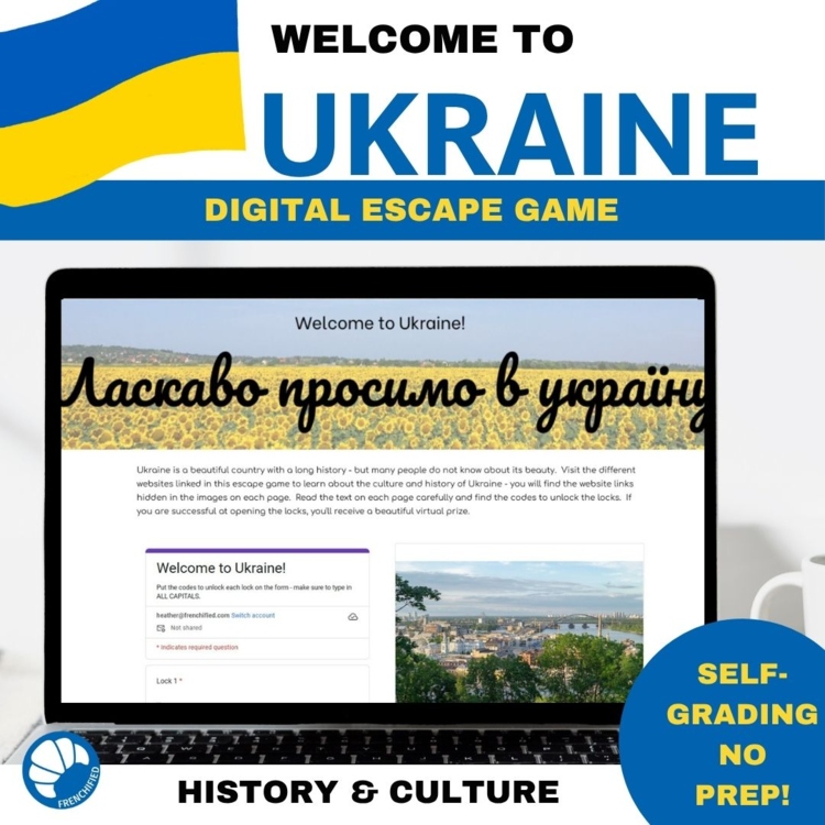 Ukraine digital escape game Ukrainian culture and history activity