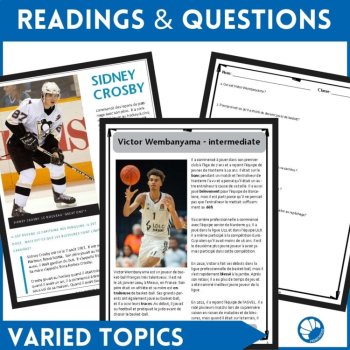 Intermediate French Nonfiction Sports Readings Bundle | AP French Practice, image 3