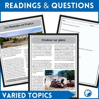 Intermediate French History Readings Bundle | AP French Reading Comprehension, image 2