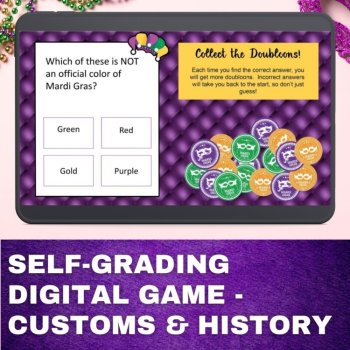 French Mardi Gras Fat Tuesday activities bundle reading comprehension & games, image 3