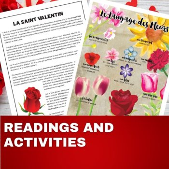 Valentine's French Valentines Activities Readings and Vocabulaire St Valentin, image 3