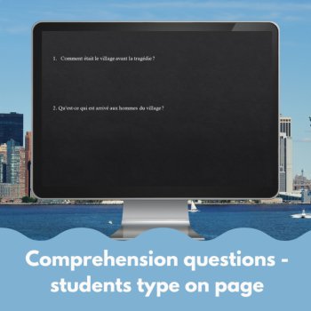 French reading comprehension Oradour-Sur-Glane  - Print and digital bundle, image 3