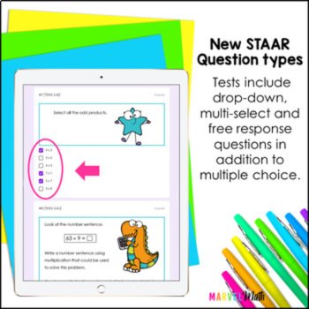 3rd Grade Multiplication Division TEKS Tests Set 1 -Digital Google Forms & Print, image 3