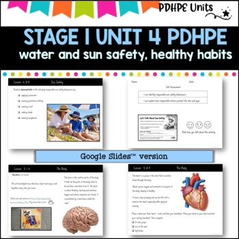 STAGE 1 UNIT 4 NSW Aligned 2025 PDHPE  Unit Water and Sun safety, Healthy Habits, image 4