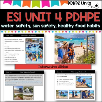 ES1 (KINDER)UNIT 4 NSW PDHPE Complete Unit-sun & water safety, healthy eating,PE, image 2