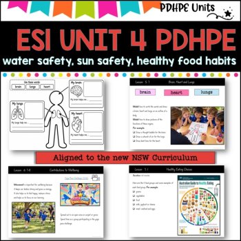 ES1 (KINDER)UNIT 4 NSW PDHPE Complete Unit-sun & water safety, healthy eating,PE, image 4