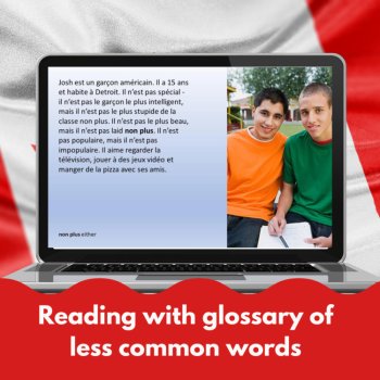 French Reading Comprehension on Camping | Canadaman Superhero Story, image 2