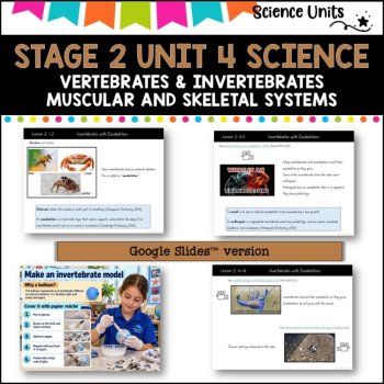 STAGE 2 UNIT 4 NSW SCIENCE 2025 vertebrates & invertebrates, muscle and skeletal, image 2