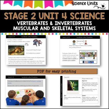 STAGE 2 UNIT 4 NSW SCIENCE 2025 vertebrates & invertebrates, muscle and skeletal, image 3