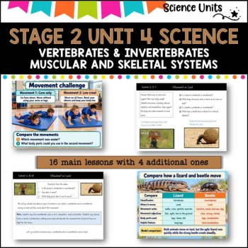 STAGE 2 UNIT 4 NSW SCIENCE 2025 vertebrates & invertebrates, muscle and skeletal, image 4