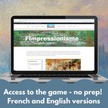 Impressionism Digital Escape Room | High School Art / French Games, image 3