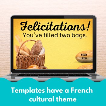 French Digital Review Game Template Bundle | Make Your Own Games, image 4