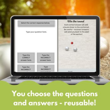 French Digital Review Game Template | Customizable Pétanque/Boules Theme, image 2