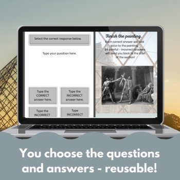 French Digital Review Game Template | Customizable Louvre Theme, image 2